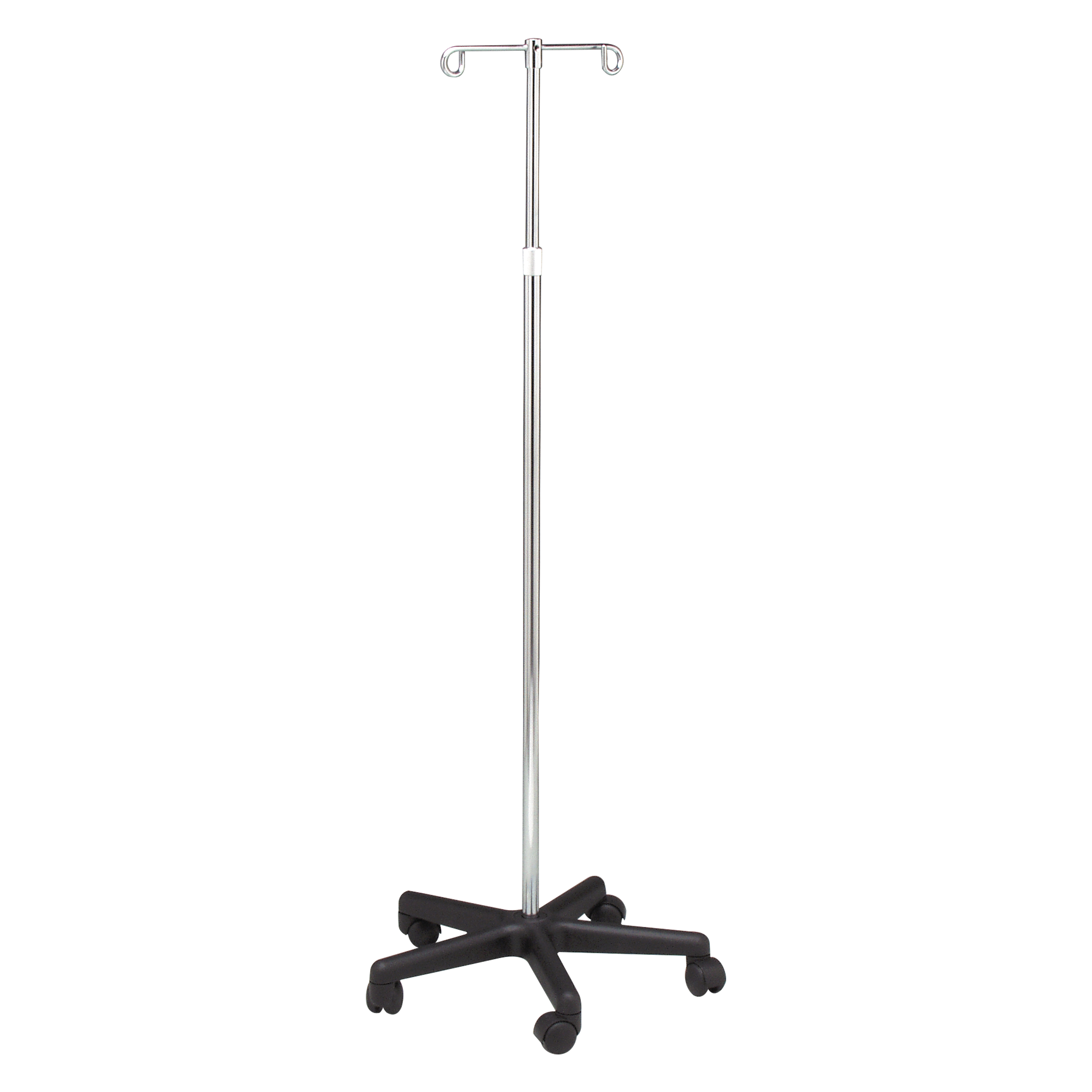 Stand IV 2-Hook 5 Ball Bearing Casters, 20 Inch Base Diameter by Dukal Corporation  ID 4355